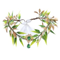 YWZDS Elf Fairy Crown Woodland Leaf Tiara Forest Nymph Headband Renaissance Cosplay Bridal Wedding