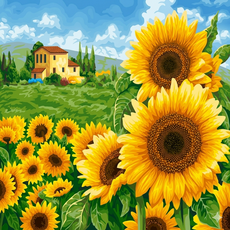 대형 명화 그리기 DIY 60X75cm 유화 캔버스 세트 거실 인테리어 그림 150종, H.풍경, H022.향기로운숲, 1개, H022.향기로운숲