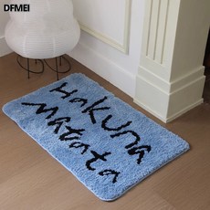 DFMEI 熱銷浴室仿羊絨款地墊進門門墊浴室吸水地墊家用廁所門口腳墊, 1個, 孔雀藍