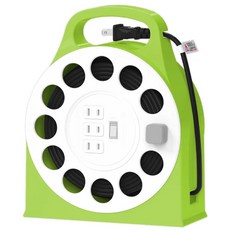 成電牌 CT-6132 多用途輪座式延長線 (30尺/40尺/50尺) 輪座延長線, 1個, 50尺, 萊姆綠