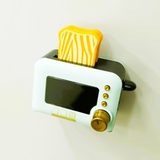 BenF Home 토스터기 자석 블루 냉장고 마그넷 마그네틱 현관문 다용도 칠판 사무실 빈티지 카페 미니 소품 장식 인테리어 꾸미기, 1개