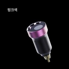 무선 타투머신 배터리 반영구 타투프린터기계 인터페이스 시술용 측면 셀프타투용품 디스플레이 타투용품 서플라이 블랙 전원 제품 문신기계머신 화장기기 문신기계, 3.로즈핑크 RCA 상단 디스플레이