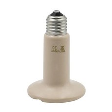 발열전구 온열 열등 1개 반려동물 난방 램프 블랙 적외선 세라믹 이미 터 열 전구 Brooder 파충류 25W 50W 75W 100W 150W 200W, Beige 25W