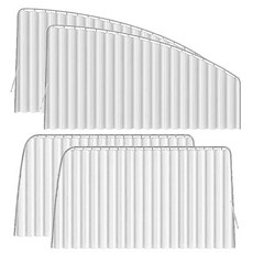 1 세트 자동차 창 그늘 휴대용 조정 가능한 자기 블라인드 캠핑 커버, Silver 4pcs