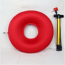 치질방석 에어쿠션튜브 치질방지 욕창 공기충전 의자시트, 타원 에어쿠션+공기주입펌프