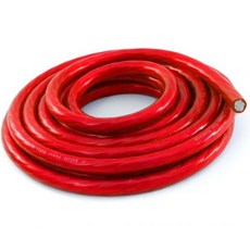 크누콘셉트 바식 4 게이지 전원접지 와이어 케이블 레드 25피트 코일, 25 Feet_Red
