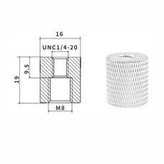 호환 2/4PCS 1/4-20 UNC 3/8-16 M5 M10 변환 너트 프로젝터 브라켓 어댑터 볼 헤드 카메라 삼각대 사진, 01 2PCS, 03 silver 1 4 to M8