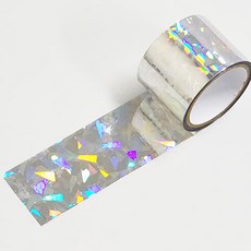 두꺼운 마스킹테이프 글리터 반짝이 실버 은색 3cm