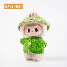 팝마트 라부부 옷 소품 인형옷, 녹색 재킷 + 모자 (아기 없음), 1개