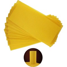 블링빈 10Pcs 천연 밀랍 시트 5.1x3.5 캔들 왁스 양봉용 파운데이션 둥지 침대 벌집 쉬운 DIY 양초 만들기 키트 선물