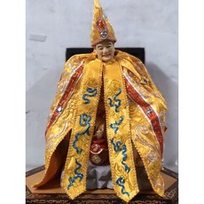 華誠 濟公衣 金線織布黃底神明衣 整套含帽, 1個