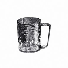 WEPAY 水波紋漱口杯 透明質感簡約風 牙刷收納 北歐風 家居用品, 透灰, 1個