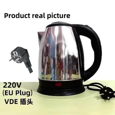 전기 주전자 2L 온수 스테인레스 스틸 커피 차 음료 보일러 220v/230v, 01 EU plug-A, 01 2.0리터