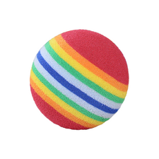 彩虹貓玩具球 輕巧彈性耐用 貓咪互動玩樂好夥伴, Multiple Colors, 20個