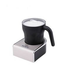 Junior 喬尼亞 電動冷熱奶泡器 分離式電動奶泡機 不沾款/不銹鋼款 輕鬆打奶泡 綿密奶泡 加熱快速 公司貨, 黑色(不沾款)