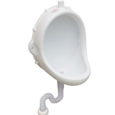 壁掛式陶瓷小便斗含排水管 節水耐用 簡約時尚男用小便斗, 白色