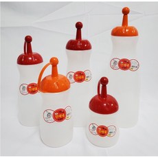 신한 안세내양념병 소 간장오일소스병 플라스틱소스용기, 1개, 600ml, 노랑
