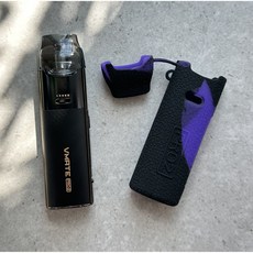 레더크레프트 부푸 브이메이트 프로2 전자담배전용 실리콘케이스, 1개, 블랙퍼플