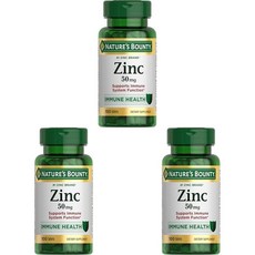 네이처스바운티 아연 징크 zinc 50mg 타블릿 100정 x 3개