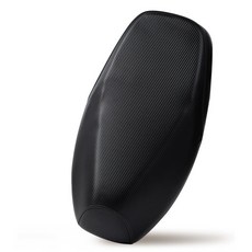 電動車坐墊套 摩托車咖啡色防水耐曬炭纖維電車通用皮革座墊套, 1個, 黑色炭纖維