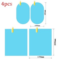 자동차 방수 필름 포그 스티커 미러 창문 클리어, 1개, 8. 4pcs-2