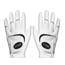韓國 GMAX 男士用 New Ultra 公園高爾夫球手套 雙手穿戴, 白色, 1套
