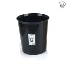 오픈형 플라스틱 휴지통(블랙)-6L 1(개) 7895 pcs
