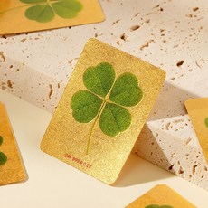 [골드팡] 24k 행운클로버 순금 카드 0.2g (당일도착) 소원성취 미니골드바 금테크 어른 개업선물 땅콩금 돌잔치 백일잔치 부적