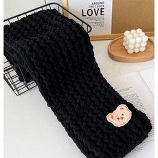 살림똑띠 목도리 뜨개질 세트 DIY, 블랙, 1개
