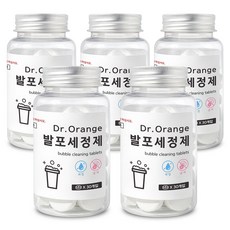 닥터오렌지 발포 세정제 30개입 커피포트 텀블러 세척 발포제, 150g, 5개