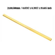 길이 500mm H59 황동 평판 스트립 두께 8mm 6mm 5mm 4mm 3mm 2mm 순수 구리 고체 금속 판재 재료, 2x10x500mm