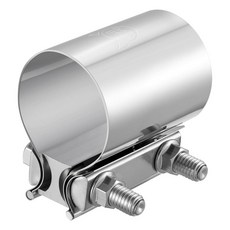 EVIL ENERGY 10.2cm(4인치) 배기 클램프 버트 조인트 밴드 클램프 슬리브 커플러 스테인리스 스틸 파이프 머플러 촉매 컨버터용 1개, 1_2.25 inch