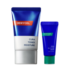 듀이셀 옴므 큐라톤즈 모이스쳐 40ml SPF50+ PA+++ 시카올인원 30ml 내추럴커버 톤케어 스킨로션 듀오세트, 1개, 1세트