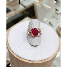 Silver. 영롱한 루비+큐빅R SET