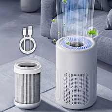 WoWo 새집 인테리어 공기청정기 다층 여과망 자동차 내 유해가스 진화 가능, 흰색, 흰색