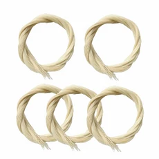 7g 65-93cm 말 꼬리 AAA 종마 몽골 천연 말총 유니버설 타입 화이트 바이올린 첼로베이스 활 머리 블랙 제, 04 5pcs(65-69cm)white