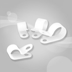 타로시 카이스 케이블클램프 전선고정 PVC새들 백색 규격별 소포장 1봉, 2N X 100개입