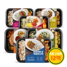 건강한끼 냉동도시락 영양밥 도시락 6종 6팩 2세트 총 12팩, 12개, 250g