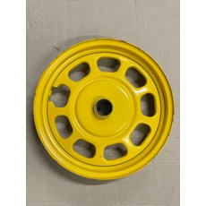 鮮豔黃色鏤空設計輪圈蓋，輕量化耐用，多尺寸可選，適用於多款車型, 黃色, 1個