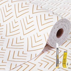 주방 캐비닛용 선반 라이너 비접착식 서랍 라이너 미끄럼 방지 두꺼운 선반 라이너 종이 강력하고 쉬운 세척 공구 상자 냉장고용 칼과 줄자 화이트 스퀘어 59.9 x, Gold Arrow