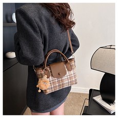 제이엠샵 DIY 가죽가방 만들기 셋트 diy 가죽공예 취미생활 만들기 스몰체크크로스백, 체크스몰크로스백 브라운, 1개