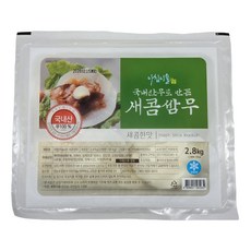 아침이슬 국내산 무로 만든 새콤 쌈무 2.8kg 업소용 대용량 무쌈, 1개