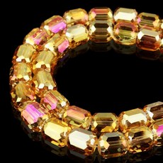 ECLATIS DIQIO 하이퀄리티 주얼리 제작용 8x9mm 스파클 배럴 크리스탈 비즈 - 디자인 팔찌용 면 원통형 스페이서 비즈77-82개 골드칼라 마젠타 302834, 골드 마젠타