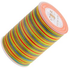 바느질 가죽 공예 팔찌 실 스트링 왁스 폴리에스터 코드 DIY 비즈 꼰 보석 만들기 85m/스풀 0.45mm, 1개, 8) Rainbow