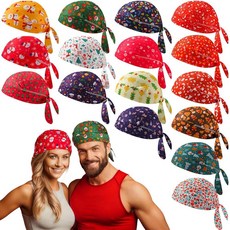 JaGely 여성용 Do Rag 모자 16팩 크리스마스 비니 새틴 듀라그 오버사이즈 반다나 항암 환자용 캡 암 헤드웨어 헬멧 라이너 수분 흡수 해골 래그 헤드 랩