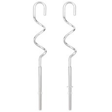 Galaton 2팩 터보 비터 부속품 W10490648 KitchenAid 핸드 믹서용 스테인리스 스틸 4-와이어 거품기 고속 믹싱 교체 부품 KHM2B AP5644233, 2 Dough Hooks