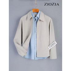 지오지아 세미 오버핏 미니멀 카라 블루종 점퍼 ABC2JJ1103