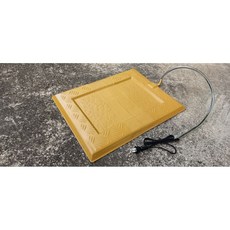 翔安 FRP保溫板 45cm*35cm 加濕型硬式加溫墊 遠紅外線保溫墊 IP69k可水洗 寵物保溫 植物育苗 龜, 1個, 土黃色&90度接頭,機械式無段調溫器&珪藻土, 土黃色