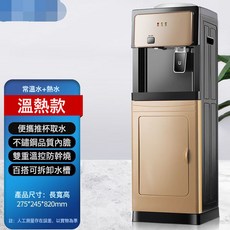 飲水器桌面冷熱迷你型臺式批發廠家家用辦公室宿舍冰溫飲水機小型, 1個, 1L, 黑金單門-推杯取水✦:溫熱(熱水+常溫水)✦