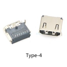 5pcs HDMI HD 커넥터 SMD 19 핀 19P 수직 직각 소켓 표면 마운드 PCB 콘센트, Type-4, 1개